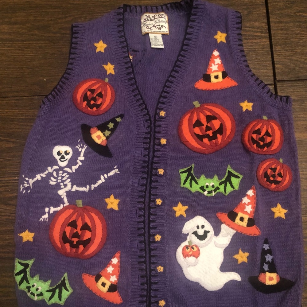 Vintage Halloween Sweater Vest